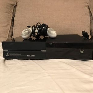 For sale is an Xbox one with HDMI cord and one wired controller.